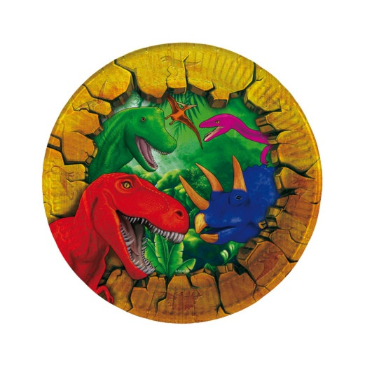 Dinosaurier | Pappteller 18 cm - 6 Stück