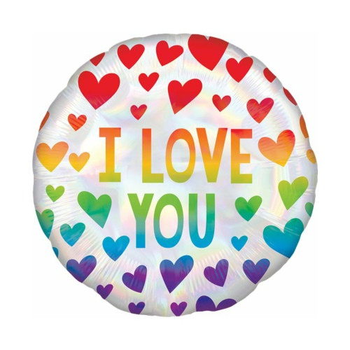I Love you Rainbow | Heliumballon 46 cm - befüllt