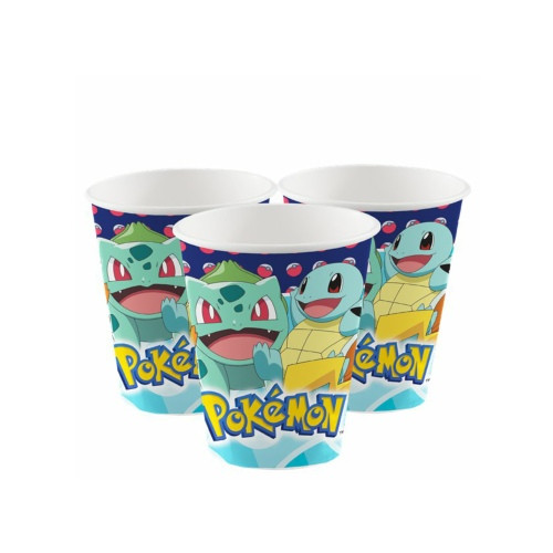 Pokémon | Pappbecher 250 ml. - 8 Stück