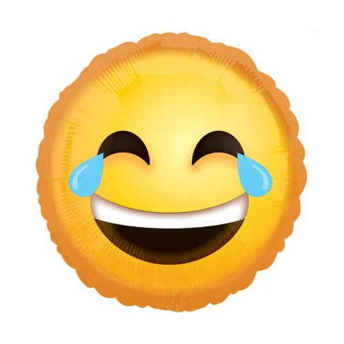 Emoji Lachtränen | Heliumballon 46 cm - befüllt